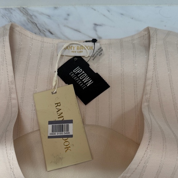 Ramy Brook Cream Vest with Silver Buttons - Picture 2 of 4